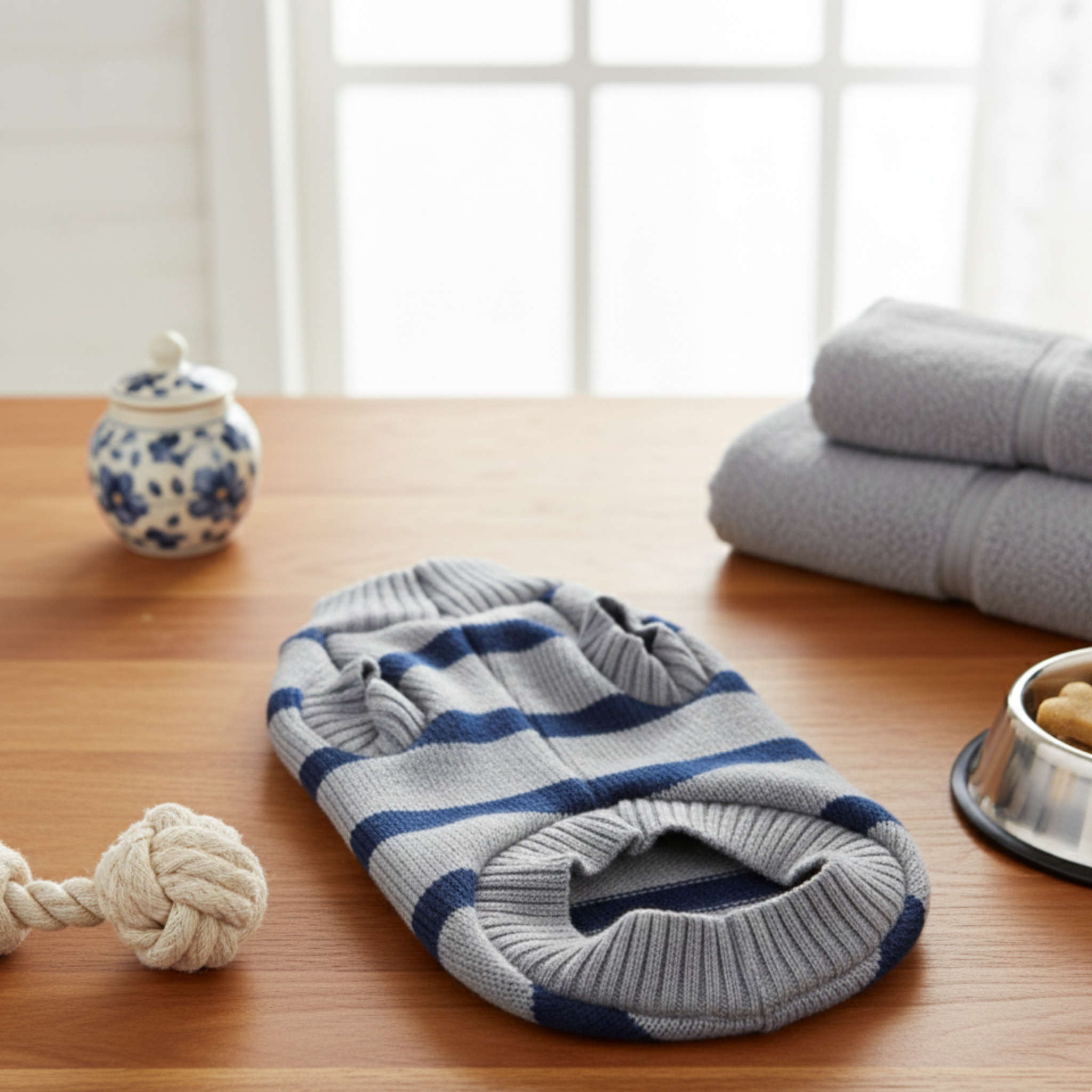 Maglione Lana Merino Classic Stripes per Cani